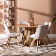 Pisipilt: Metz & Everly söögilauakomplekt ümar 120cm neljale, spoonitud tamm/liiv