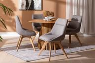 Pisipilt: Metz & Everly söögilauakomplekt ümar 120cm neljale, spoonitud tamm/hall