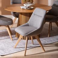 Pisipilt: Metz & Everly söögilauakomplekt ümar 120cm neljale, spoonitud tamm/hall