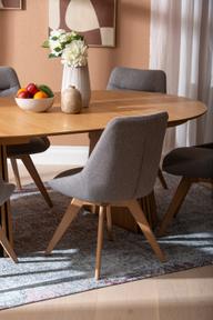 Pisipilt: Metz & Everly söögilauakomplekt pikendatav 120/160/200X120cm kuuele, spoonitud tamm/hall