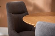 Pisipilt: Metz & Everly söögilauakomplekt pikendatav 120/160/200X120cm kuuele, spoonitud tamm/hall