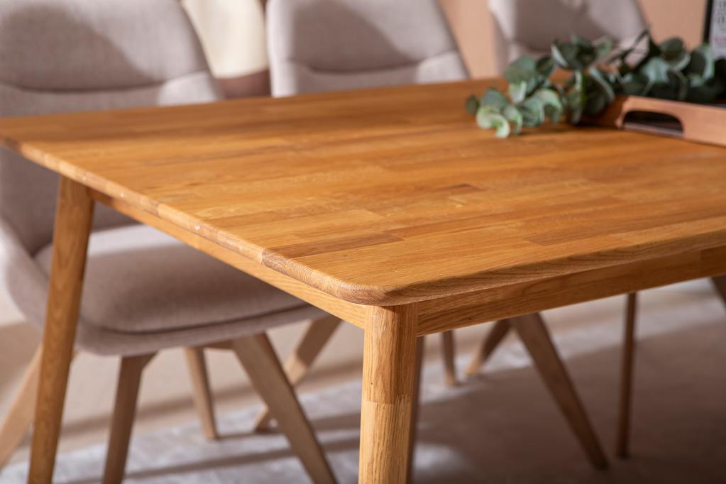 Ekholm & Everly söögilauakomplekt 190x95cm kuuele, natural tamm/liiv