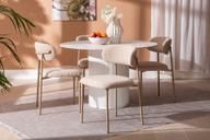 Pisipilt: Kalida & Bow söögilauakomplekt ümar 120cm neljale, valge/khaki