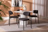 Pisipilt: Kalida & Bow söögilauakomplekt ümar 120cm neljale, valge/must