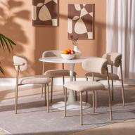 Pisipilt: Apollo & Bow söögilauakomplekt ümar 100cm neljale, valge/khaki