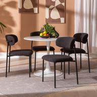 Pisipilt: Apollo & Bow söögilauakomplekt ümar 100cm neljale, valge/must