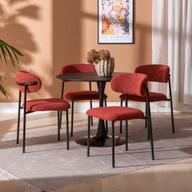 Pisipilt: Apollo & Bow söögilauakomplekt ümar 100cm neljale, must/punane