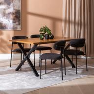 Pisipilt: Cenni & Bow söögilauakomplekt 160x90cm neljale, tamm (melamiin) / must