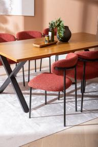 Pisipilt: Cenni & Bow söögilauakomplekt 160x90cm neljale, tamm (melamiin) / punane