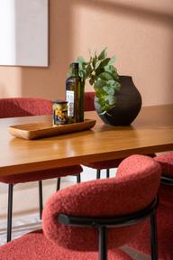 Pisipilt: Cenni & Bow söögilauakomplekt 160x90cm neljale, tamm (melamiin) / punane