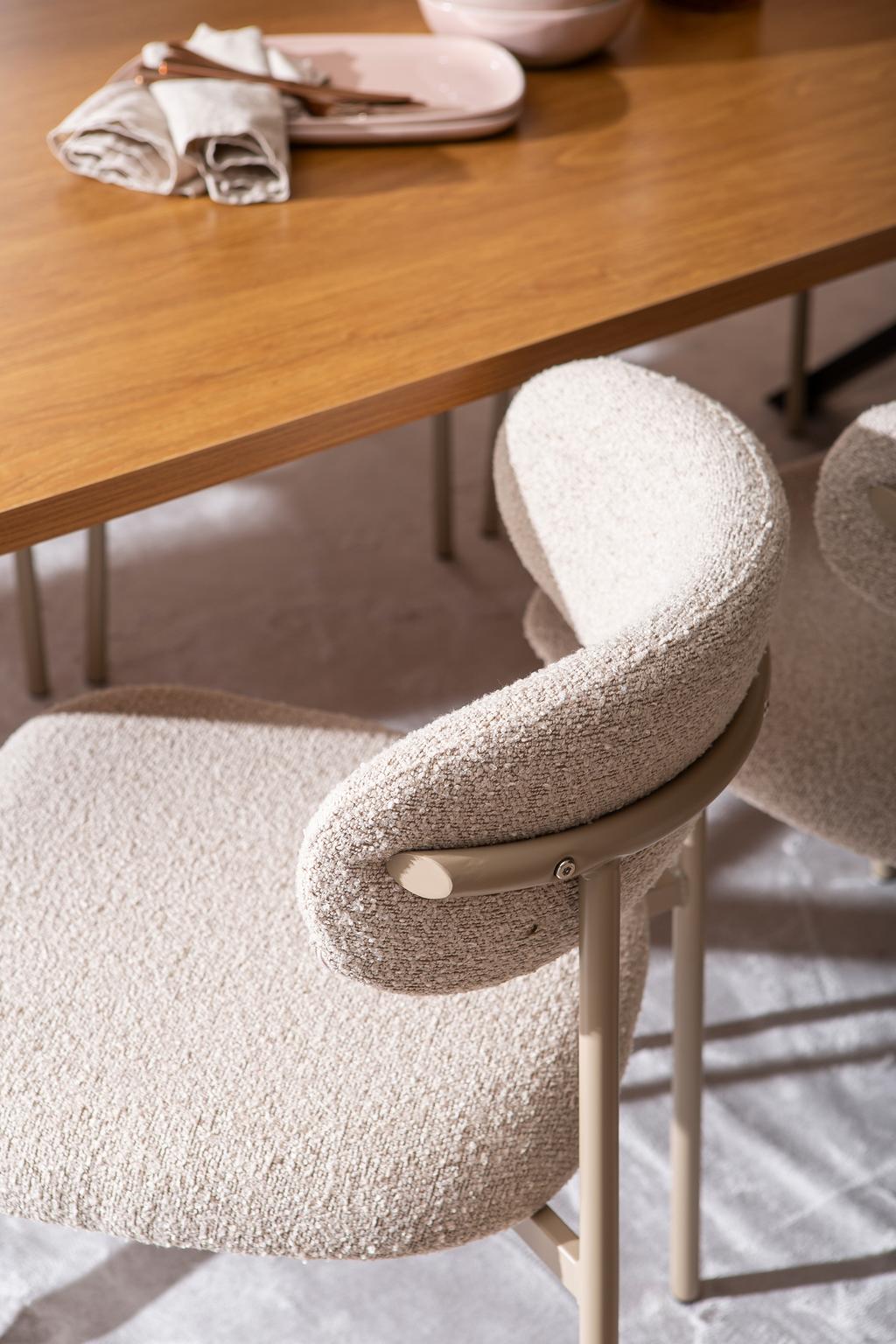 Cenni & Bow söögilauakomplekt 190x90cm kuuele, tamm (melamiin) / khaki