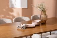 Pisipilt: Cenni & Bow söögilauakomplekt 190x90cm kuuele, tamm (melamiin) / khaki