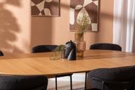 Pisipilt: Metz & Bow söögilauakomplekt ovaalne/pikendatav 120/160/200x120cm kuuele, spoonitud natural tamm / must