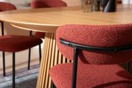 Pisipilt: Metz & Bow söögilauakomplekt ovaalne/pikendatav 120/160/200x120cm kuuele, spoonitud natural tamm / punane