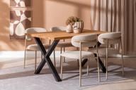 Pisipilt: Isla & Bow söögilauakomplekt 140x95 neljale x-jalg, õlitatud tamm / khaki