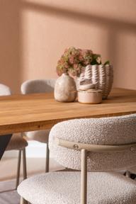 Pisipilt: Isla & Bow söögilauakomplekt 140x95 neljale x-jalg, õlitatud tamm / khaki