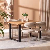 Pisipilt: Isla & Bow söögilauakomplekt 140x95 neljale u-jalg, õlitatud tamm / khaki