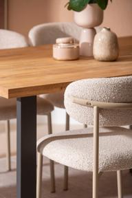 Pisipilt: Isla & Bow söögilauakomplekt 140x95 neljale u-jalg, õlitatud tamm / khaki