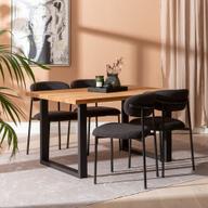 Pisipilt: Isla & Bow söögilauakomplekt 140x95 neljale u-jalg, õlitatud tamm / must