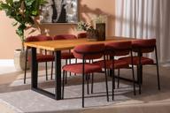 Pisipilt: Isla & Bow söögilauakomplekt 190x95 kuuele u-jalg, õlitatud tamm / punane