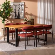 Pisipilt: Isla & Bow söögilauakomplekt 190x95 kuuele u-jalg, õlitatud tamm / punane