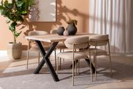 Pisipilt: Estelle & Bow söögilauakomplekt 140x95 neljale x-jalg, whitewash tamm / khaki