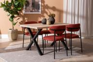 Pisipilt: Estelle & Bow söögilauakomplekt 140x95 neljale x-jalg, whitewash tamm / punane