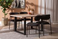 Pisipilt: Estelle & Bow söögilauakomplekt 140x95 neljale u-jalg, whitewash tamm / must