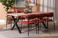 Pisipilt: Estelle & Bow söögilauakomplekt 190x95 kuuele x-jalg, whitewash tamm / punane