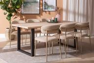 Pisipilt: Estelle & Bow söögilauakomplekt 190x95 kuuele u-jalg, whitewash tamm / khaki