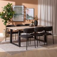 Pisipilt: Estelle & Bow söögilauakomplekt 190x95 kuuele u-jalg, whitewash tamm / must