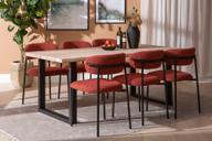 Pisipilt: Estelle & Bow söögilauakomplekt 190x95 kuuele u-jalg, whitewash tamm / punane