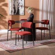 Pisipilt: Rotondo & Bow söögilauakomplekt ümar 120cm neljale, must saarni / punane