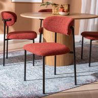 Pisipilt: Rotondo & Bow söögilauakomplekt ümar 120cm neljale, natural saarni / punane