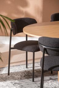 Pisipilt: Rotondo & Bow söögilauakomplekt ovaalne 200x110cm kuuele, saarespoon/tamm/must