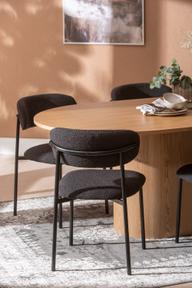 Pisipilt: Rotondo & Bow söögilauakomplekt ovaalne 200x110cm kuuele, saarespoon/tamm/must