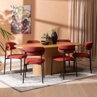 Pisipilt: Rotondo & Bow söögilauakomplekt ovaalne 200x110cm kuuele, saarespoon/tamm/punane