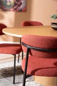 Pisipilt: Rotondo & Bow söögilauakomplekt ovaalne 200x110cm kuuele, saarespoon/tamm/punane