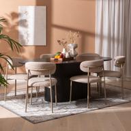 Pisipilt: Rotondo & Bow söögilauakomplekt ovaalne 200x100cm kuuele, must saarespoon/tamm/khaki