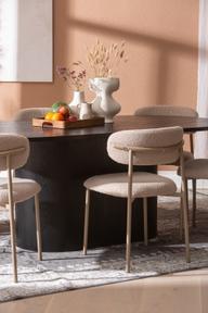 Pisipilt: Rotondo & Bow söögilauakomplekt ovaalne 200x100cm kuuele, must saarespoon/tamm/khaki