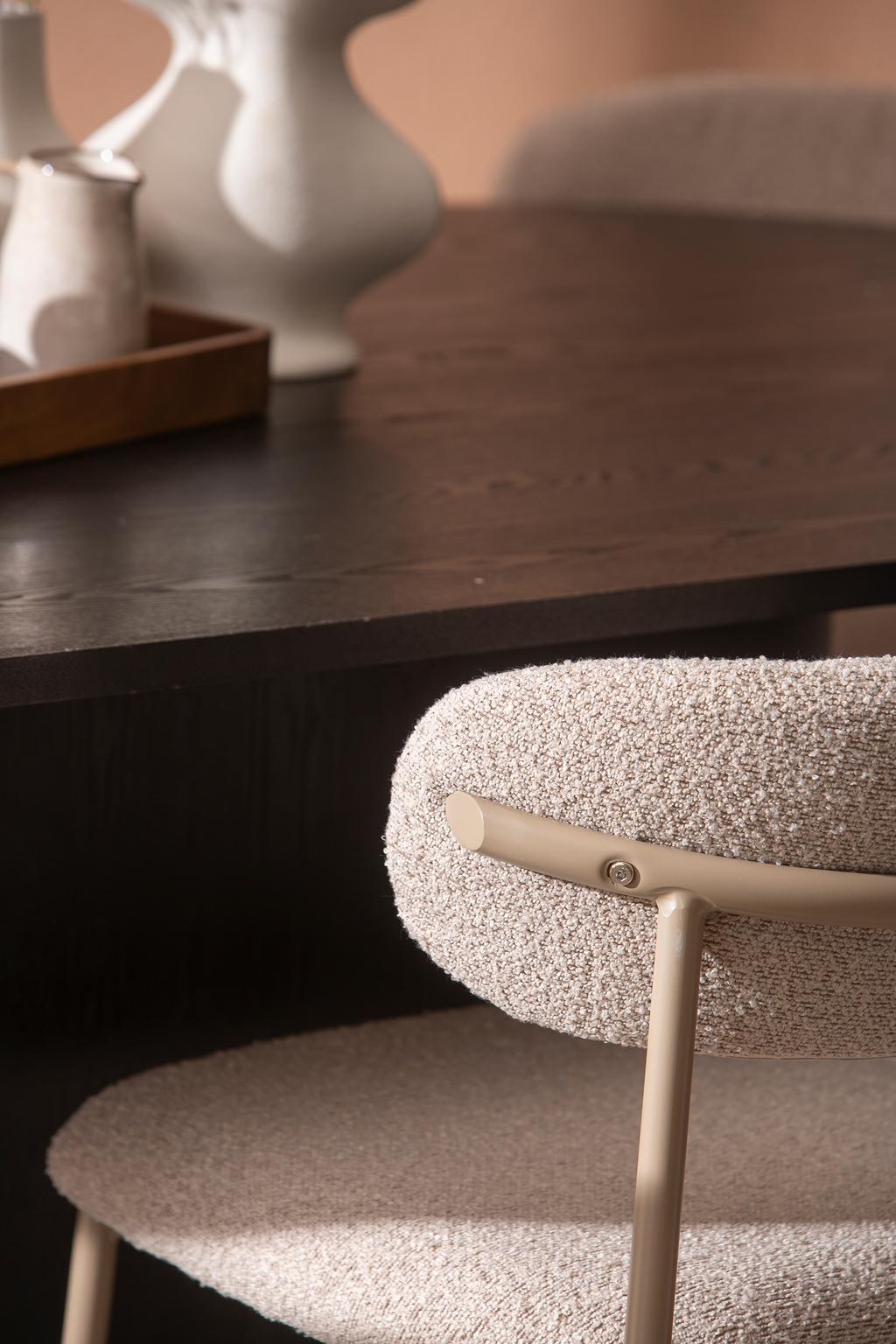 Rotondo & Bow söögilauakomplekt ovaalne 200x100cm kuuele, must saarespoon/tamm/khaki