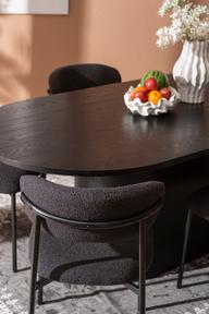 Pisipilt: Rotondo & Bow söögilauakomplekt ovaalne 200x100cm kuuele, must saarespoon/tamm/must