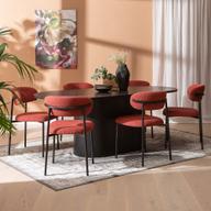 Pisipilt: Rotondo & Bow söögilauakomplekt ovaalne 200x100cm kuuele, must saarespoon/tamm/punane