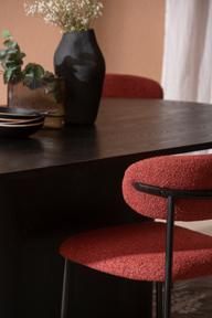 Pisipilt: Rotondo & Bow söögilauakomplekt ovaalne 200x100cm kuuele, must saarespoon/tamm/punane