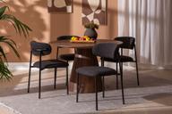 Pisipilt: Islet & Bow söögilauakomplekt ümar 120cm neljale, pähkel / must