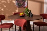 Pisipilt: Islet & Bow söögilauakomplekt ümar 120cm neljale, pähkel / punane