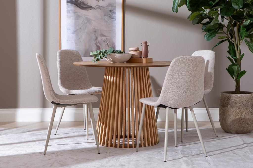 Lyon & Maria söögilauakomplekt ümar 100cm neljale