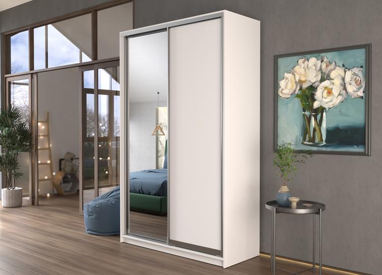 Sandy lükandustega kapp 150/60/240 cm + 1 mööbliplaadist uks + 1 peegeluks