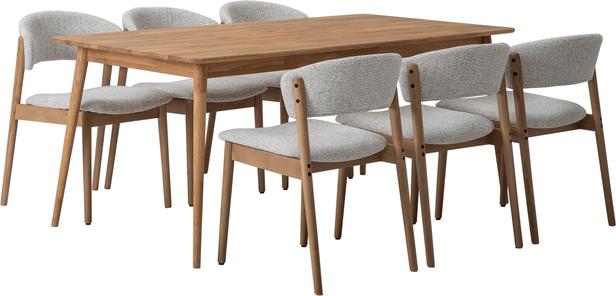 Ekholm & Niela söögilauakomplekt kuuele, natural tamm