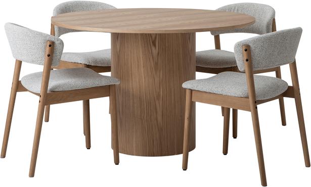 Rotondo & Niela söögilauakomplekt neljale, natural tamm